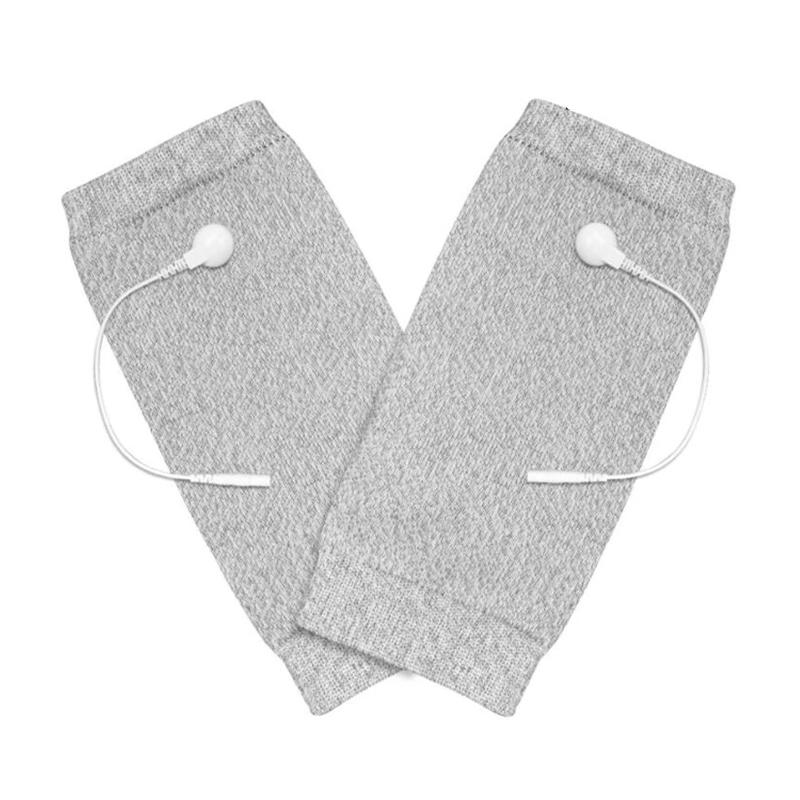 

Geleidende Fiber Elektrode Been Massage Kniebeschermers Tientallen Knie Pads Met Jack 2.5Mm Lead Wire Aansluiten Kabel