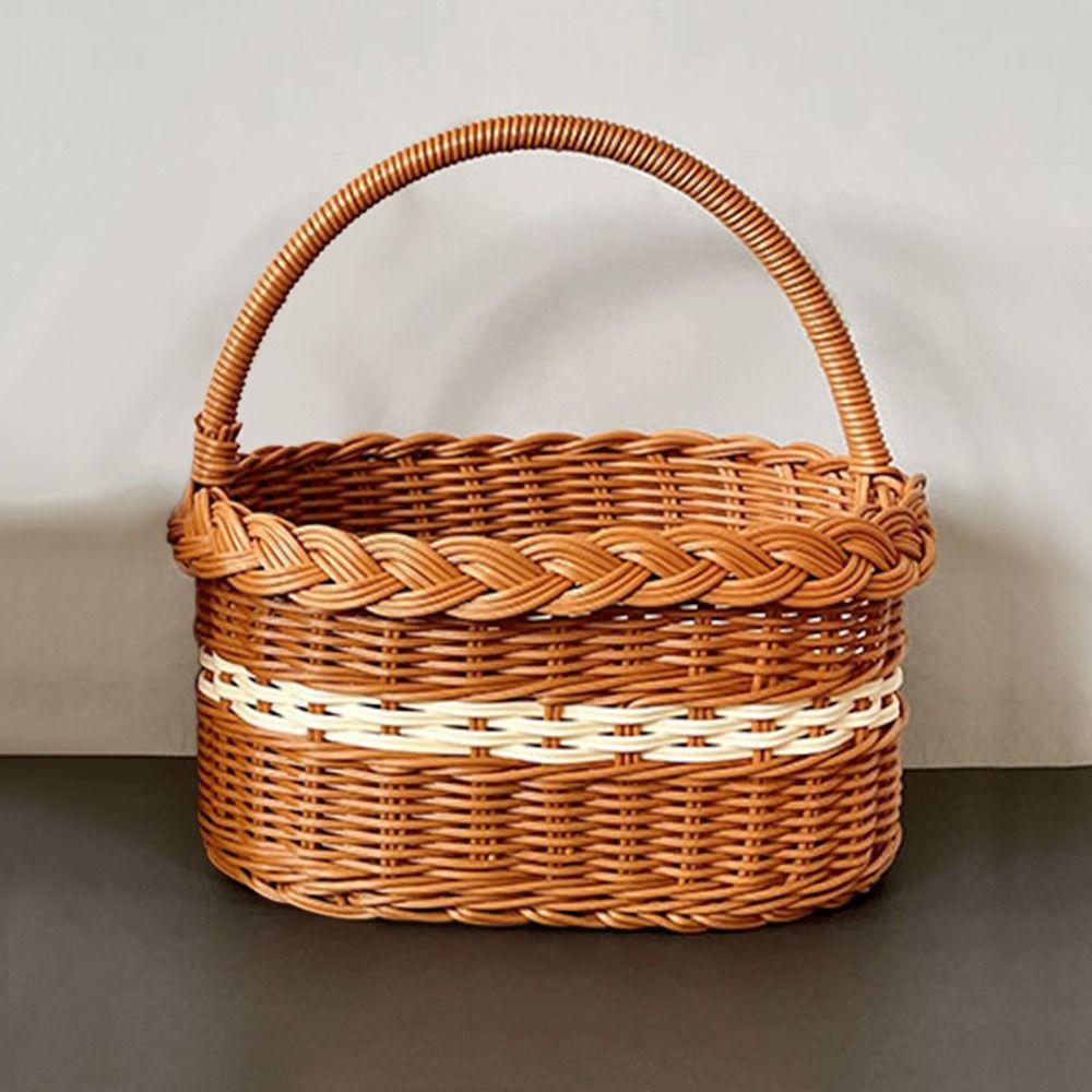 Con Cesto per Composizioni Floreali Toro Rattan di Salice Cesto per Conservazione Verdure Cesto Fiori Picnic