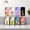 T-The F-Frog C-Cute Phone Case For Samsung S25,24,23,22,30,21,10,9,Ultra,Plus,Lite,FE,4,5 G Soft Black Case