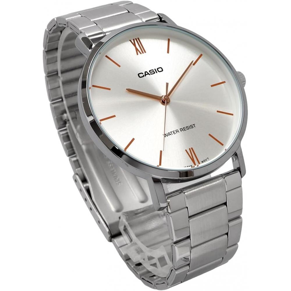 CaSio Men S Quartz Metal Watch Silver Mtp Vt01d 7b