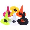 3Pcs Miniature Dollhouse Mini Color Felt Witch Hats For Halloween House Decoration Dolls Accessories Kids Play Toys Witch Hats