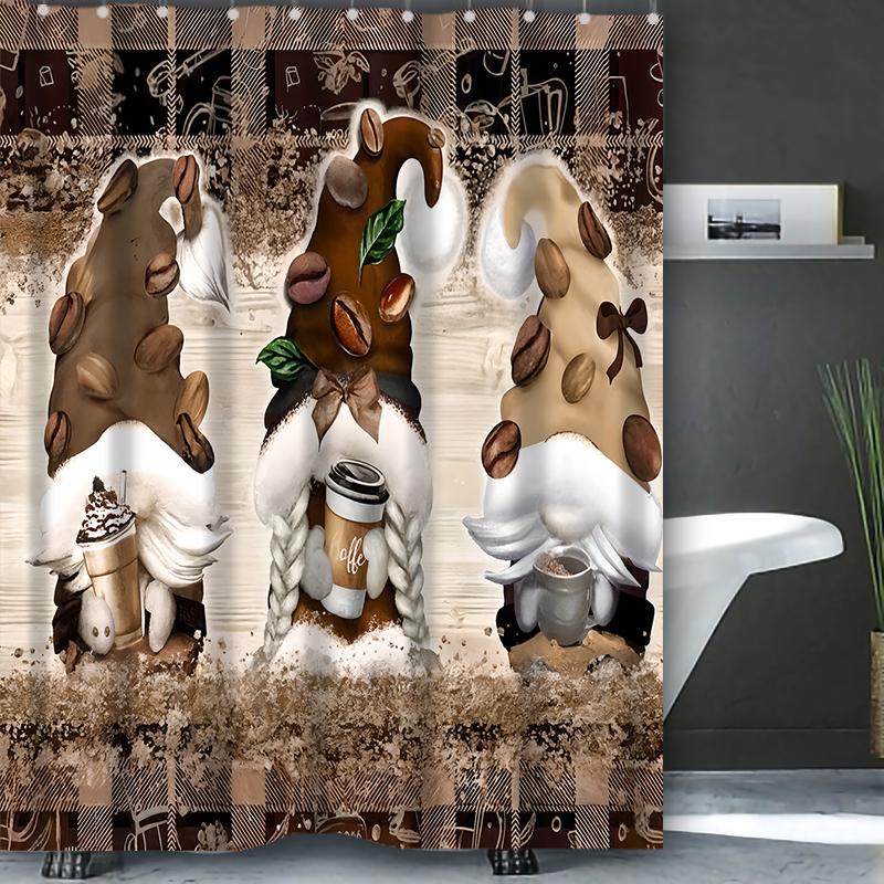 Sunflower Dwarf Bathroom  Shower Curtain Dwarf Waterproof fabric bathroom Curtain With 12 Hooks Sunflower Home Deco Free Ship