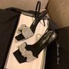 Fashion Sandals for Women 2025 Summer New Style Slim Heels High Heels Women's Rhinestone Sandal Womens Slippers Women Designer Sandals
