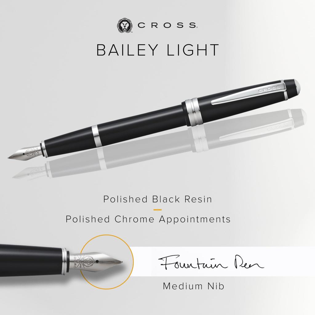 Cross Bailey Light Black Fountain Pen M NAT0746-1MS