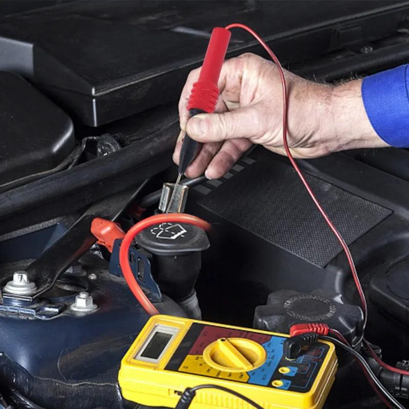 30V Diagnostic Tools Multimeter Test Lead Extention Back Piercing Needle Tip Probes Autotools Automotive Kit Machine 0.7MM