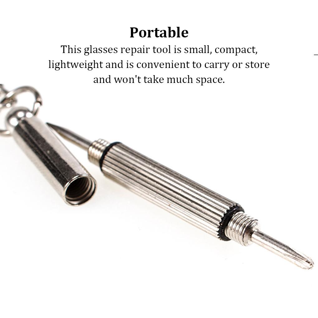 Mini Eyeglasses Repair Tool Sunglass Clock Eyewear Portable Screwdriver DIY Crafting Maintenance Multifunctional Handtool
