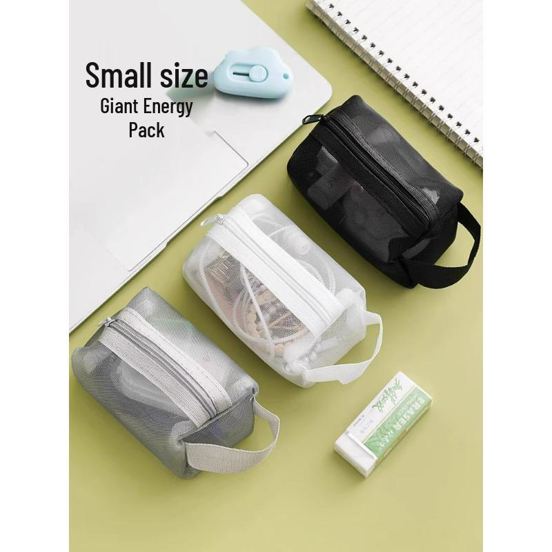 Multifunctional Mesh Handbag with Card Holder, Coin Purse, Key Holder & Pencil Case
