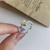Fashionable Style Ins Heart Shaped Copper Ring For Women With Adjustable Size For Versatile Wear
