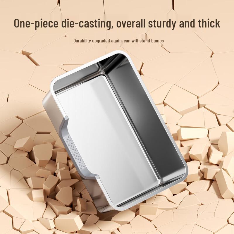 Jingyu Integrierte Spritzschutz-Katzenklo aus Edelstahl