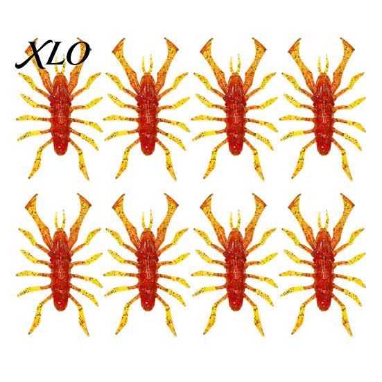 Saltwater Fishing Gear 8Pcs 6cm/2.8g Bionic Insect Soft Bait, Slow Sinking Floating Artificial Lure, Realistic Lures Swim Bait for Freshwater