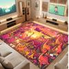 Dinosaur Theme Soft Crystal Velvet Rug Custom Name & Text Print Non Slip Floor Rug for Bedroom Living Room