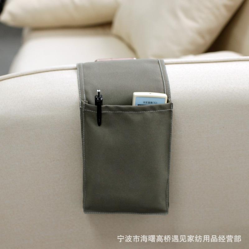 Multipurpose Cotton Linen Hanging Bedside Storage Bag Sofa TV Remote Control Desk Organizer Pockets Bed Holder Pockets