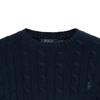 Polo Ralph Lauren SS22 Solid Color Cable Knit Crew Neck Sweater Men sweater Blue MNPOSWE16810058-B82