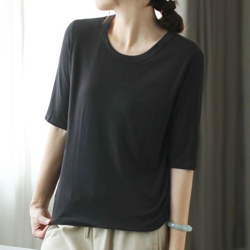 Dámské tričko Letní Velká velikost Bavlněné tričko Měkké Volné Potiskované Ležérní Pohodlné Pulovr Tričko Top