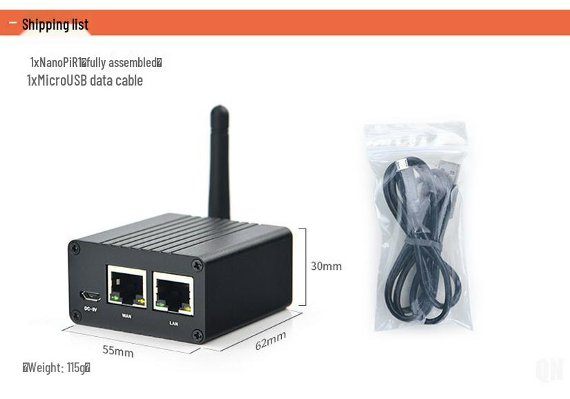 NanoPi R1 Combo: Allwinner H3 Четырехъядерный Cortex-A7, 1 ГБ ОЗУ, 8 ГБ ПЗУ, Linux