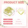 20Pcs Heart Shape Metal Paper Clips Binder Clip Mini Bookmark Book Binding Note Decor Stationery School Office Binding Supplies