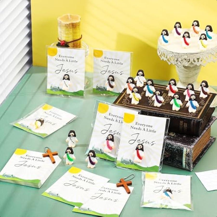 

25 Set Easter Jesus Loves You Figures with Card Pocket Jesus Hide and Seek Sunday School Religious Christian Party Favors Gift United States