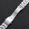 Luxury Solid Stainless Steel Watch Bracelet with Curved End 18mm 20mm 22mm Double Press Folding Buckle Watch Strap Accessories