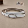 Leather Color Solid Waist Belt With Alloy Buckle For Women Office Gift Wear