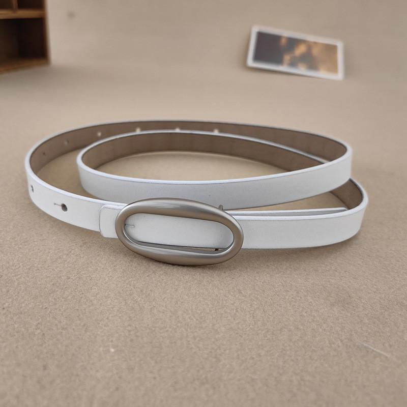 Leather Color Solid Waist Belt With Alloy Buckle For Women Office Gift Wear