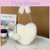 Plush Heartshaped Handbag For Women With Chain Strap And Large Capacity For Daily Use