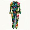 Women Loose Round Neck Long Sleeve Shirt And High Waist Straight Leg Pants Two Piece Daily Leisure Suit