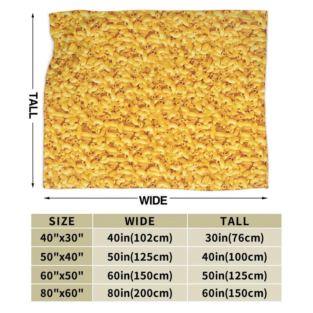 Mac And Cheese Blanket Soft Warm Flannel Throw Blanket Bedding for Bed Living Room Picnic Travel Home Sofa
