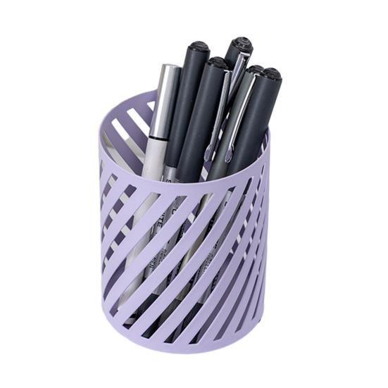 

Подставка для ручек в скандинавском стиле, гальваническое матовое покрытие, большая вместимость, настольный органайзер с резиновой основой, офисные принадлежности Round фиолетовый