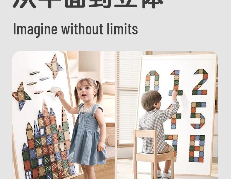 Emerald Magnetic Window Tiles: Children's Educational Building Blocks
