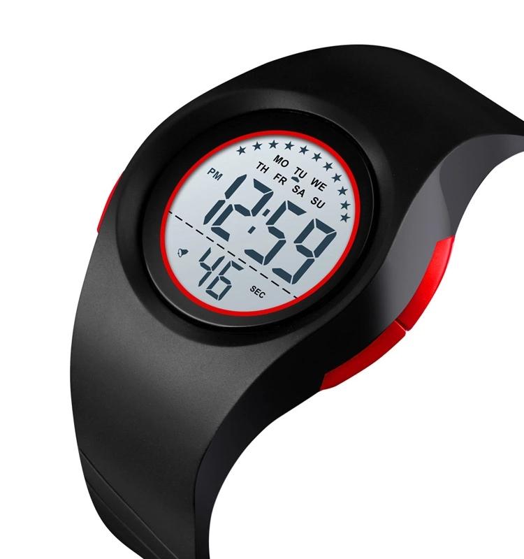 SKMEI 1556 New Arrival Blue Children Digital Watch Low Cost PU Leather Band Luminous Calendar Simple Student Wrist Watch