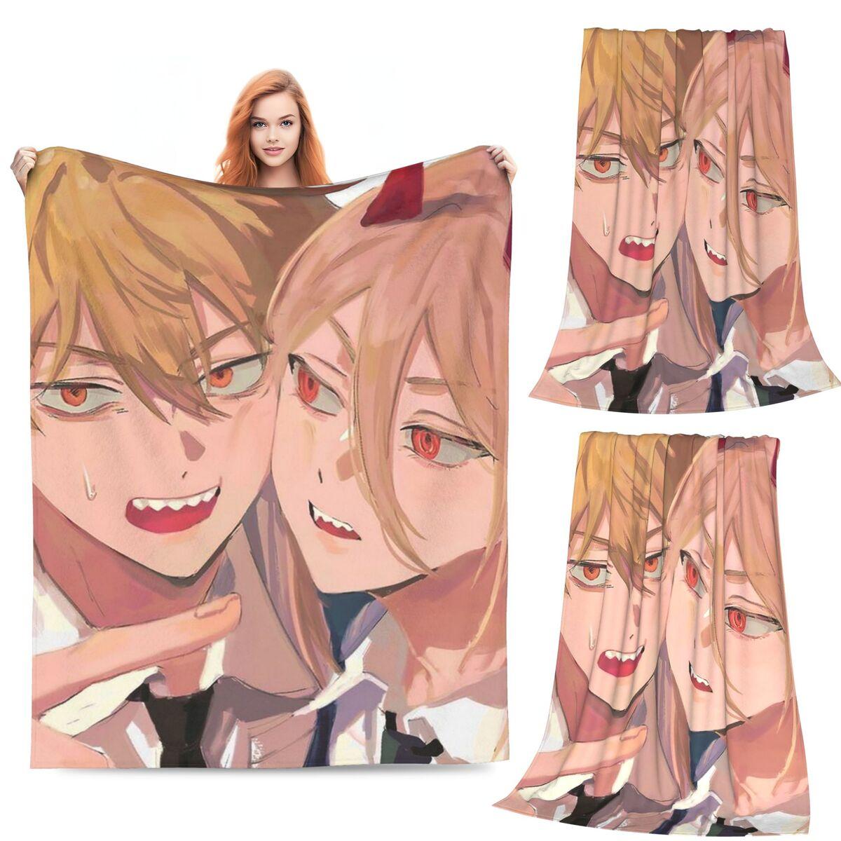 

Anime Chainsaw Man Denji Blanket Soft Warm Flannel Throw Blanket Bedding for Bed Living room Picnic Travel Home Sofa 80x120cm
