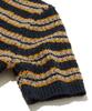PENFIELD Striped Round Neck Boucle Ribbed Women'S Short Sleeve Cardigan Navy_Fs2Nj03F