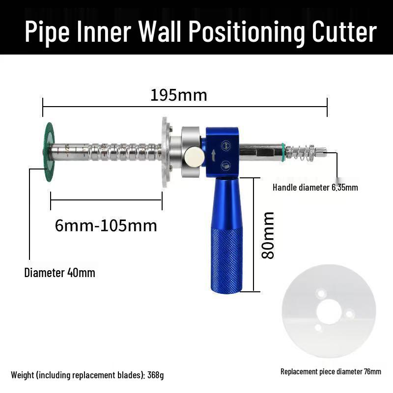 Adjustable PVC Pipe Cutter with Limit Positioning and Mini Saw Blade