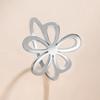LIKGREAT Stainless Steel Daisy Flower Ring Women Gold Color Aesthetic Bohemian Finger Ring Wedding Engagement Jewelry Gift