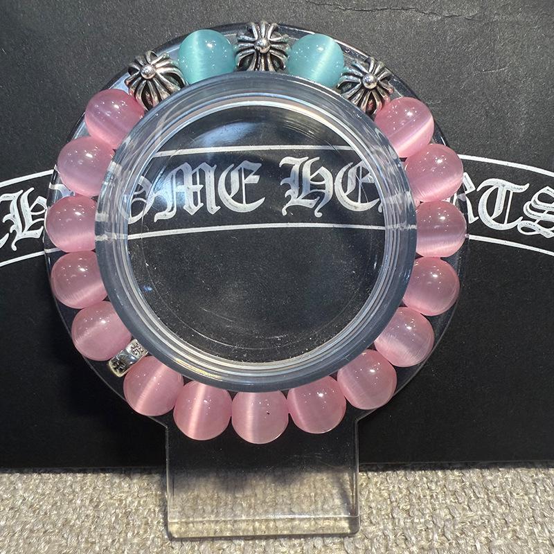 Bracelet Croix Cristal Rose Chrome Hearts & Accessoire Cheveux pour Femmes - Bijou Polyvalent Mode Cadeau de Noël