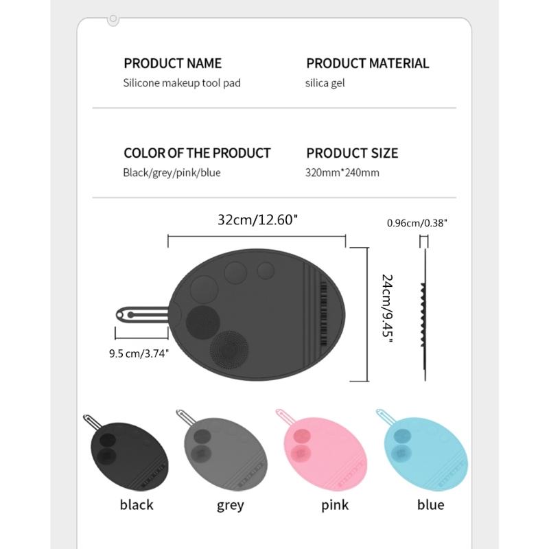 Multifunkční silikonový čistič štětců Silikonový čistič kosmetických štětců Snadno použitelná podložka na štětce na make-up