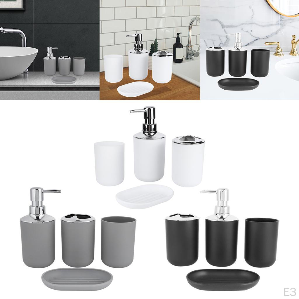 Bathroom Accessories Set Bath Ensemble Toothbrush Holder Soap Dish Countertop Decoration for