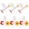 6pcs Hummingbird Feeders Tube LeakProof Replacement Part Flower Tips For Garden HX6C