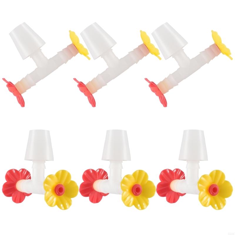 6pcs Hummingbird Feeders Tube LeakProof Replacement Part Flower Tips For Garden HX6C