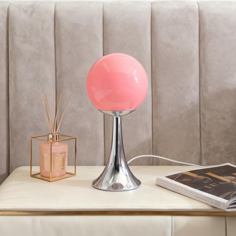 Vintage Retro Spherical Bedside Table Lamp - Artistic Night Light for Bedroom & Study Decor