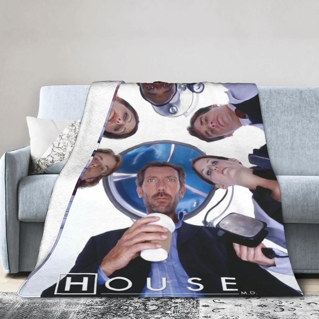 Doctor House Drama Soft Blanket Child Plush Bedding Throws Street Trend Couch Chair Flannel Bedspread Sofa Bed Cover