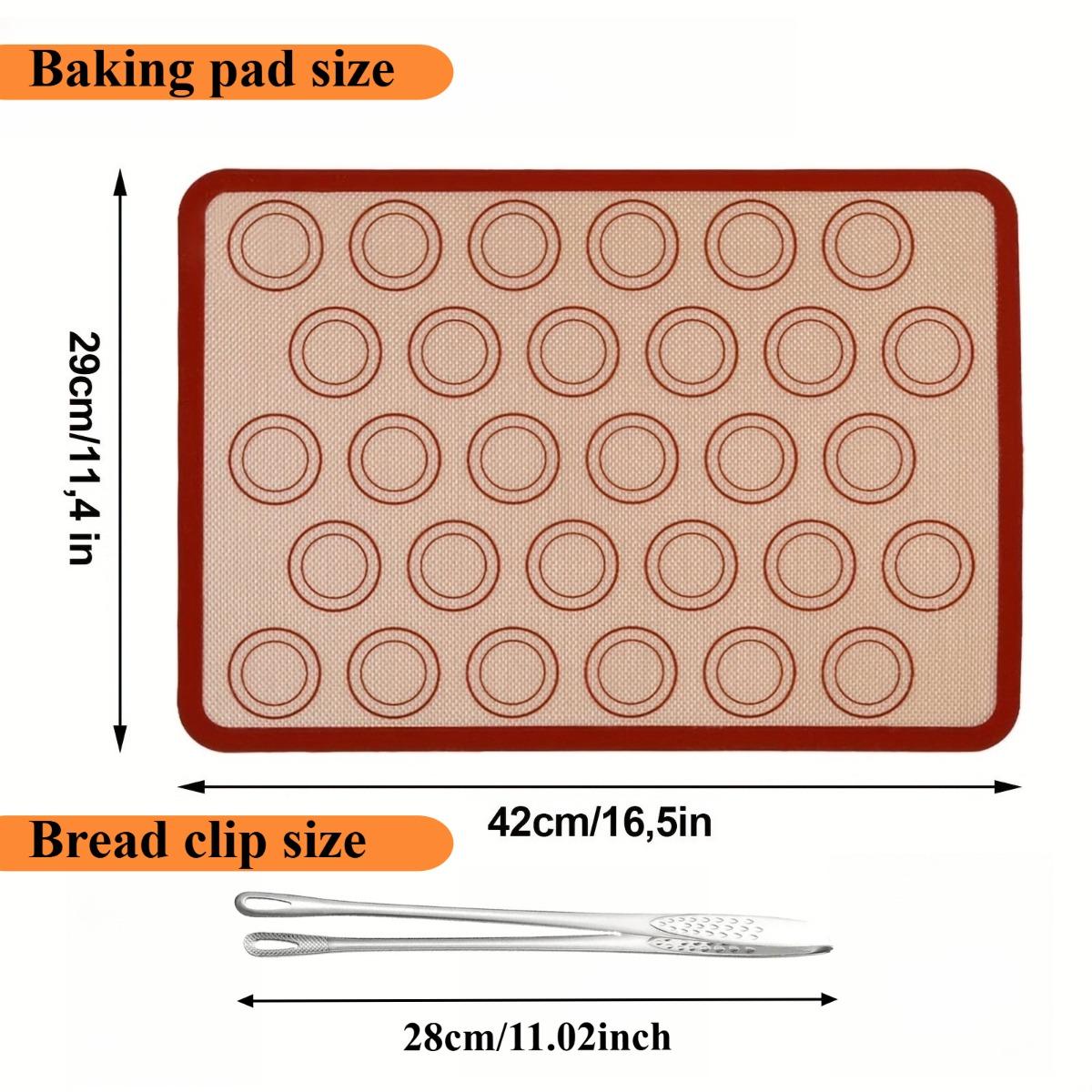 

Силиконовый коврик для выпечки с антипригарным покрытием, термостойкий, противоскользящий, с зажимом из нержавеющей стали, для хлеба, печенья, выпечки, набор аксессуаров для выпечки