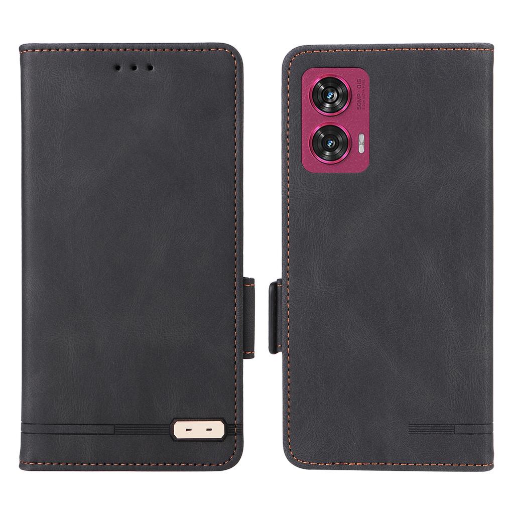 For Motorola Edge 50 Fusion 5G Wallet Case Hardware Decor Leather Phone Cover