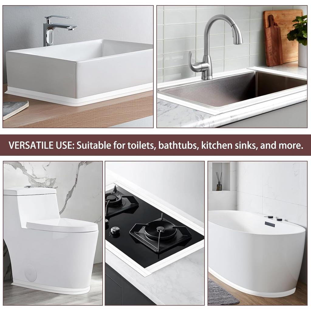 PVC Waterproof Wall Sticker Self-adhesive Sink Stove Crack Strip Kitchen Bathroom Bathtub Corner Sealant Strip New Style