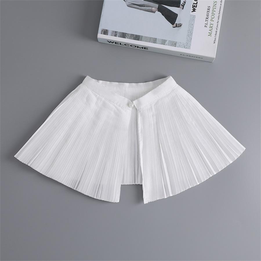 Frühlingsstil Vielseitiger Kleiner Experte Gepresst Plissiert Gezackter Falscher Kragen