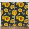 Flower Series Sunflower Digital Printing Curtain Blackout And Punching