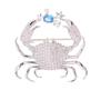 Fashion Crab Brooch Exquisite Simple Personalized Creative Full of Zirconium Pins Suit Jacket Chest Flower Accessories