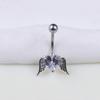 Fashion Bowknot Heart Navel Rings For Women Sexy Belly Button Nail Body Piercings Jewelry Stainless Steel Belly Button Ring Gift