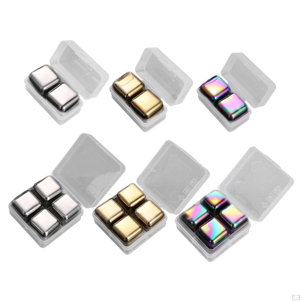 Stainless Steel Ice Cubes for Refreshing Drinks, Entertaining And Gifting