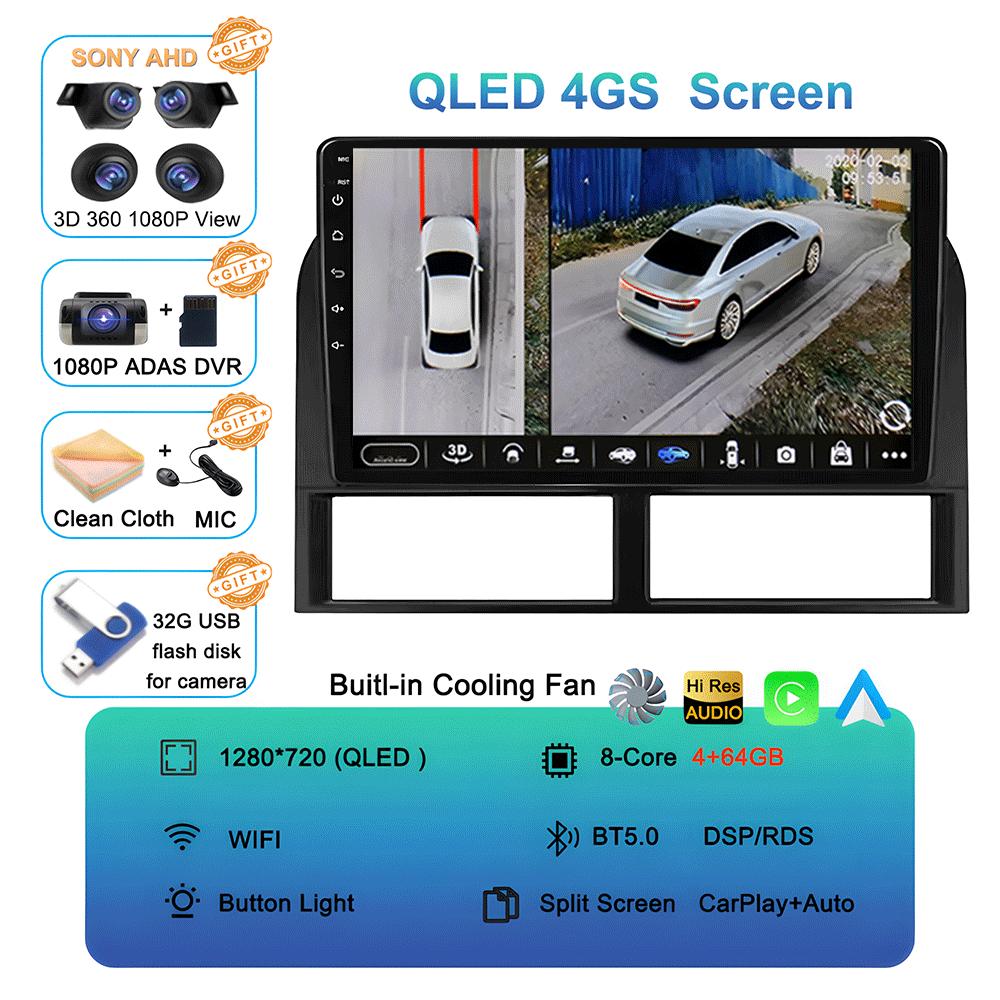 Android 14 Pentru Jeep Grand Cherokee II WJ 1998 - 2004 Radio Auto Player Multimedia Video Navigație GPS QLED IPS Nu 2din DVD 2 din